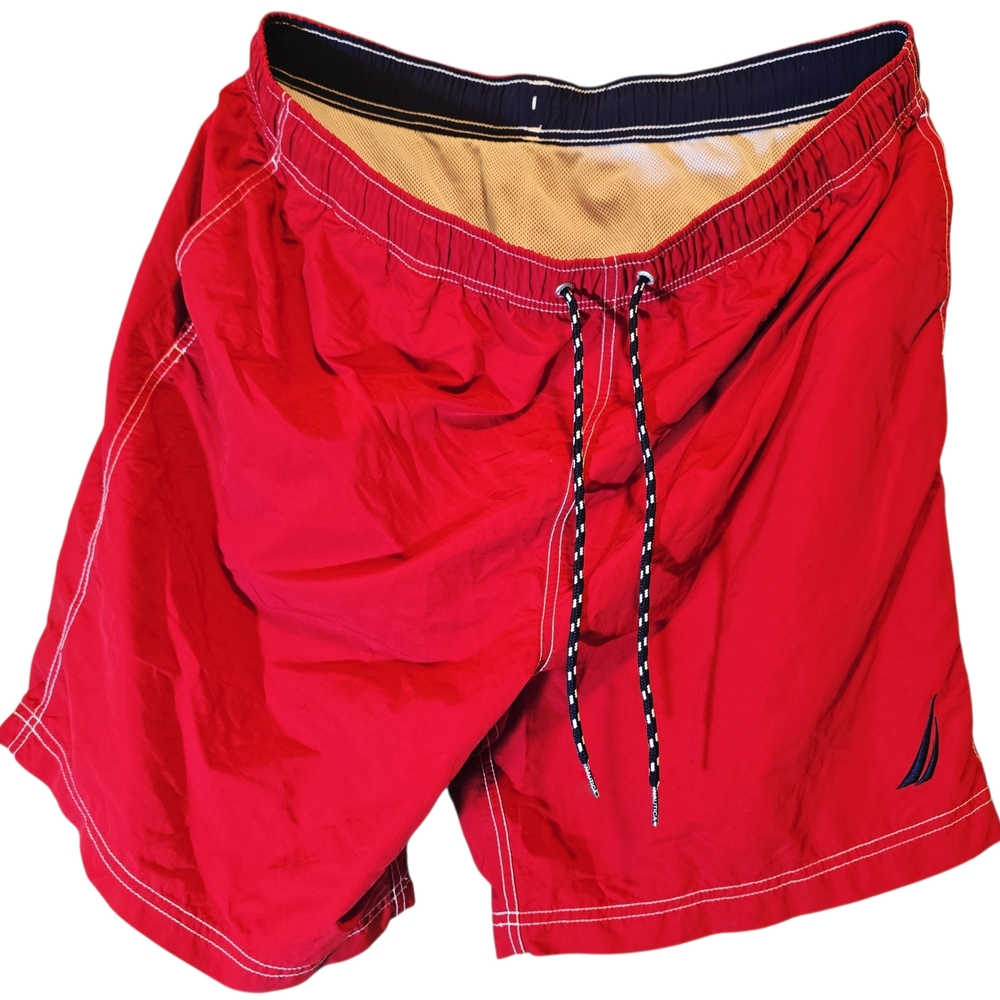 Nautica Men's Red Swim Shorts